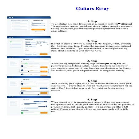 Guitars Essay. Online assignment writing service.