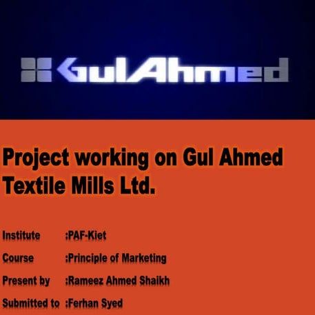 Gulahmed marketing mix