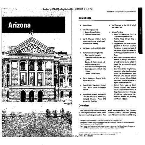 Gulen Charter Schools NSD / FARA submittal 