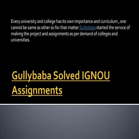 gullybaba solved ignou assignments