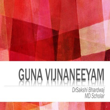 guna vijnana as per NCISM syllabus 