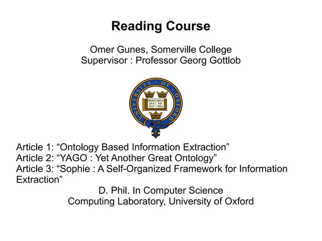 NLP in Web Data Extraction (Omer Gunes)