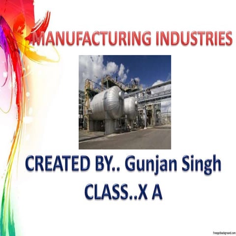 MANUFACTURING INDUSTRIES 2020 CBSE CONCEPT 