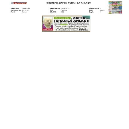 Basında Bugün Göztepe