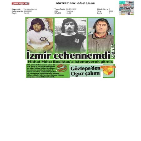 Basında Bugün Göztepe