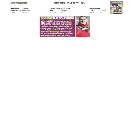 Basında Bugün Göztepe