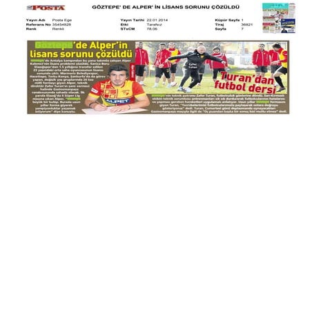 Basında Bugün Göztepe