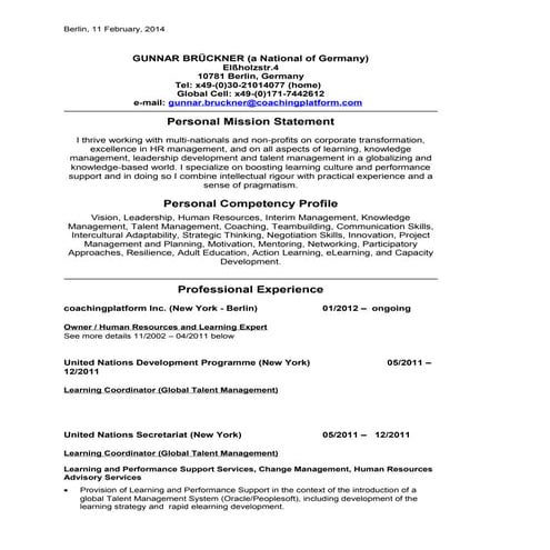 Gunnar Bruckner Cv 2014v1