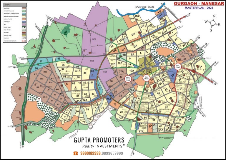 Gurgaon Master Plan Map Gurgaon Master Plan 2025