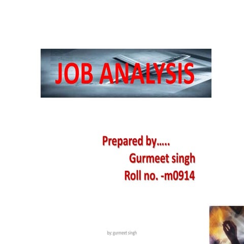 job analysis