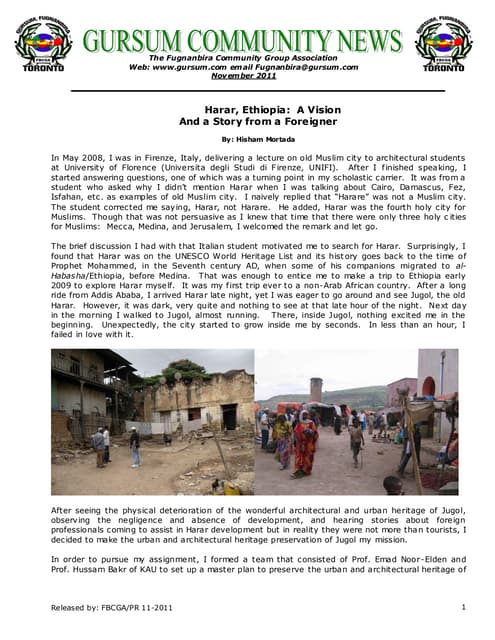 Harar, Ethiopia: A Vision And a Story from a Foreigner