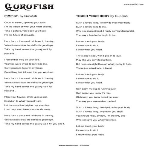 Gurufish lyrics