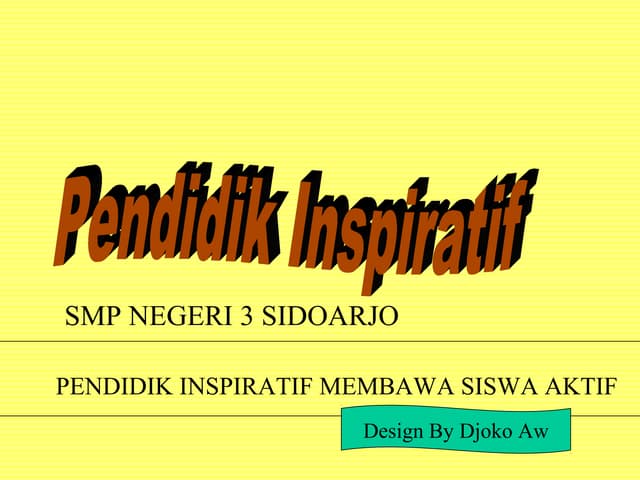 GURU INSPIRATIF - DJOKO AW