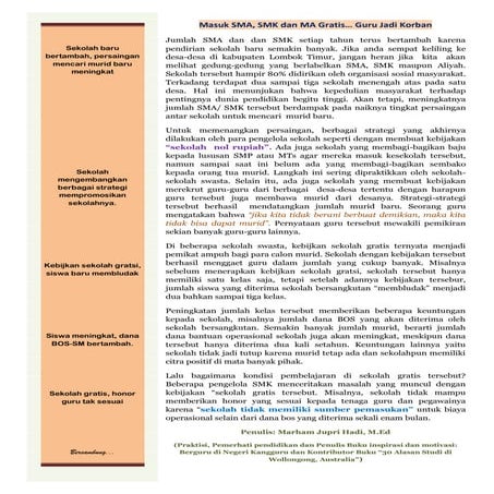 Guru korban sekolah gratis