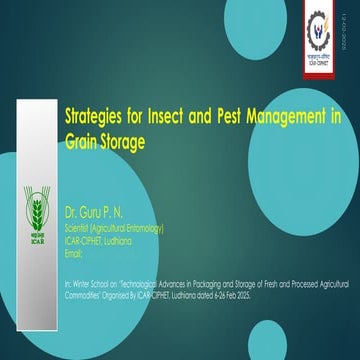 Strategies for Insect and Pest Management in Grain Storage