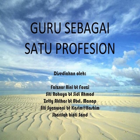 Guru Sebagai 1 Profesion