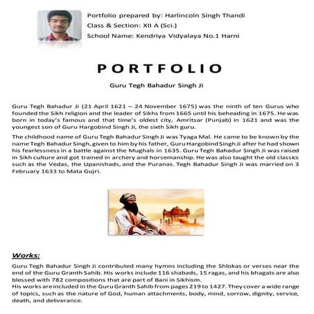 Guru Tegh Bahadur Singh Ji - Portfolio.docx