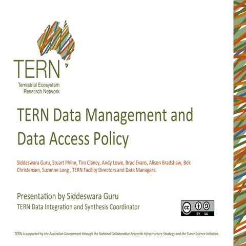 TERN data sharing at TRY workshop