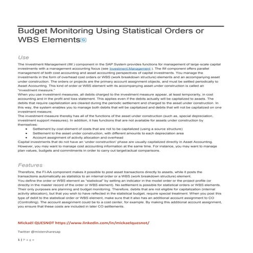 GU_SAP S4 HANA_Budget Monitoring Using Statistical Orders or WBS Elements.docx