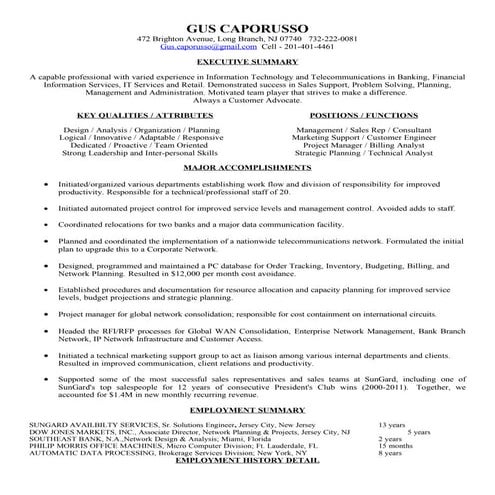 Gus Caporusso6 12 Resume