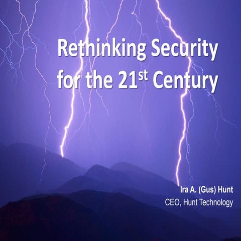 Gus Hunt's Work-Bench Enterprise Security Summit Keynote