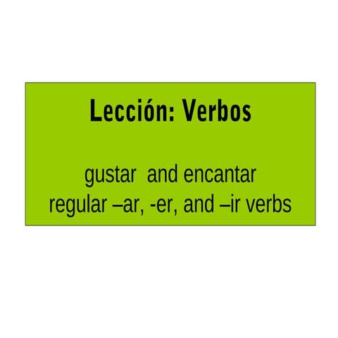 Gustar and Regular Present Tense Verbs Lesson