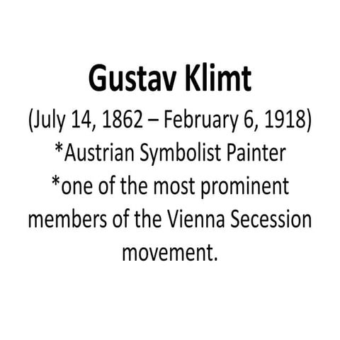 Gustav klimt PowerPoint   pdf