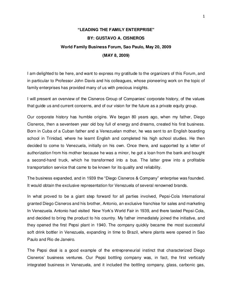 Family business essay