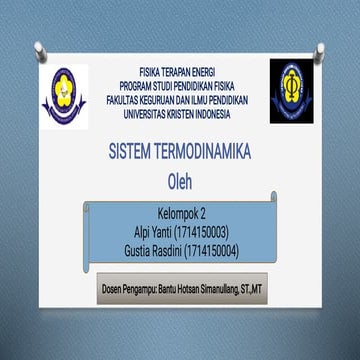 Sistem Termodinamika