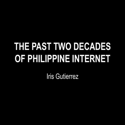 The Past Two Decades of Philippine Internet