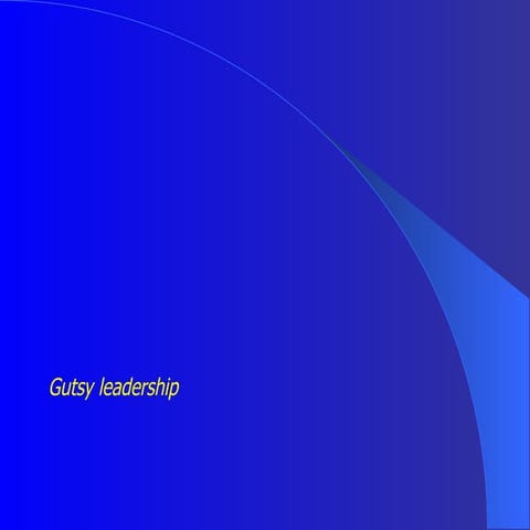 Gutsy Leadership