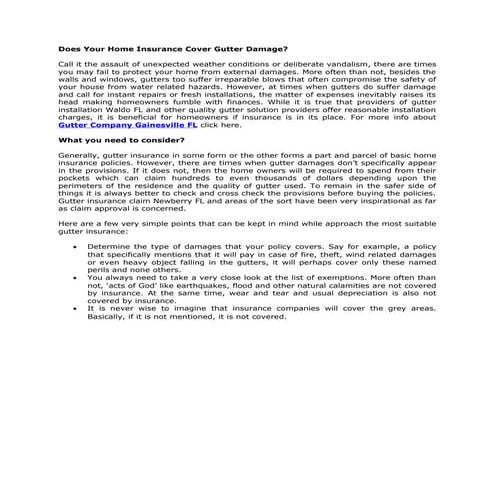 Gutter company gainesville fl