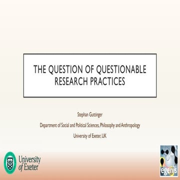 What are questionable research practices?