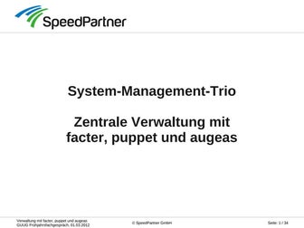 System-Management-Trio: Zentrale Verwaltung mit facter, puppet und augeas