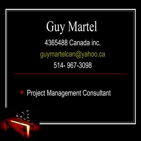 Guy Martel Projects