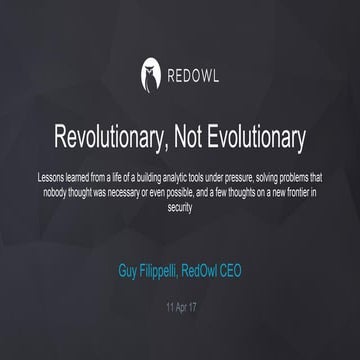 Revolutionary, Not Evolutionary
