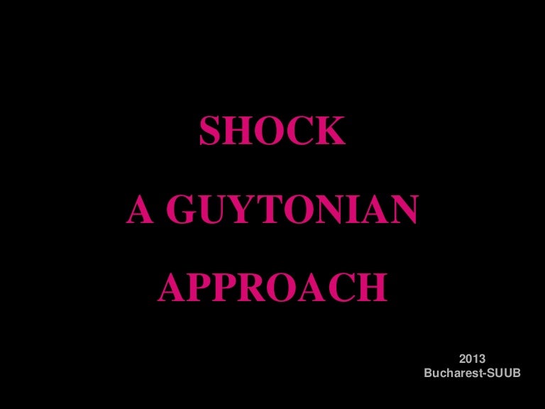 Guytonian Approach To Shock Mean Systemic Filling Pressure Centered