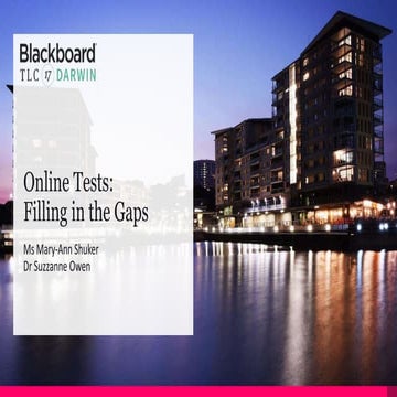 Online Tests: Filling in the Gaps | Mary-Ann Shuker & Dr Suzzanne Owen - Grif...