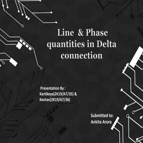 Delta connection (line and phase quantities)