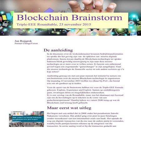 Blockchain brainstorm 2040. Artikel uit de nieuwe Glossy