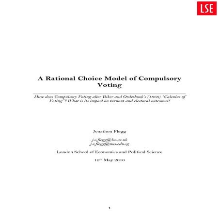 A Rational Choice Model of Compulsory Voting