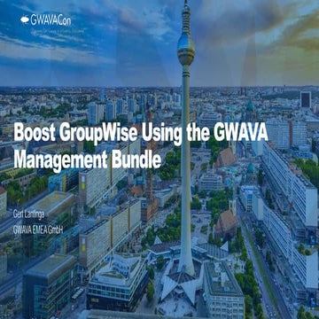 Boost GroupWise Using the GWAVA Management Bundle