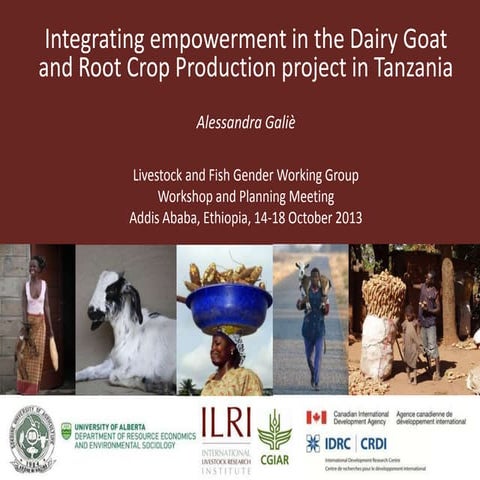 Integrating empowerment in the Dairy Goat and Root Crop Production project in...