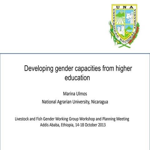Developing gender capacities from higher education