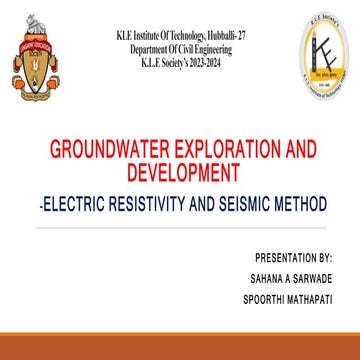 Ground water hydraulics presentation vtu