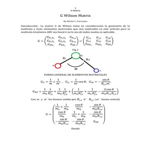 G Wilson Matrix para molecula triatomicaABC | PDF
