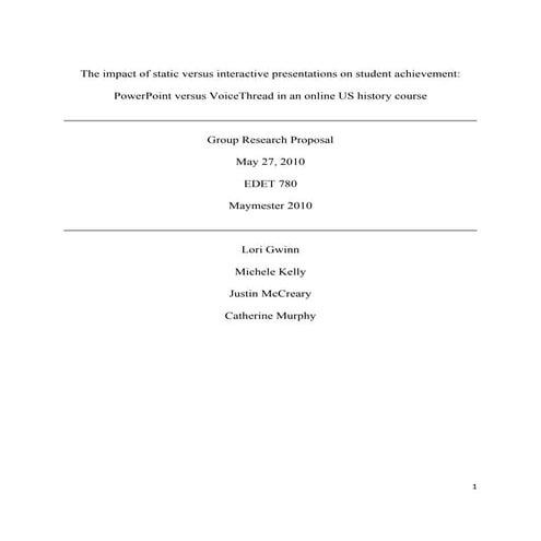 The impact of static versus interactive presentations on student achievement:...