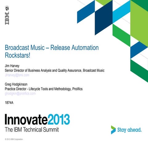 Broadcast Music Inc - Release Automation Rockstars!