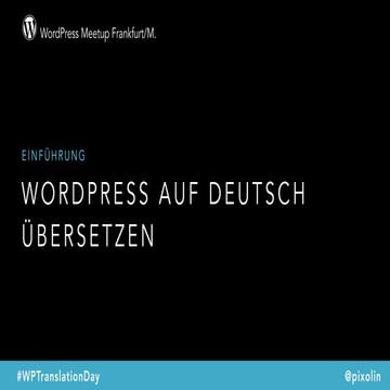 Global WordPress Translation Day – WordPress Meetup FRA