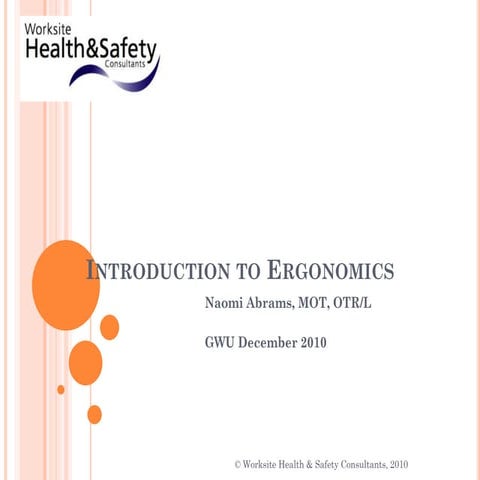 Gwu 2010 intro to ergo